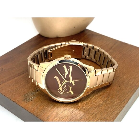 Lacoste Women's Watch 2001191 Ladycroc Quartz Rose Gold Stainless Steel 36mm - Picture 7 of 13